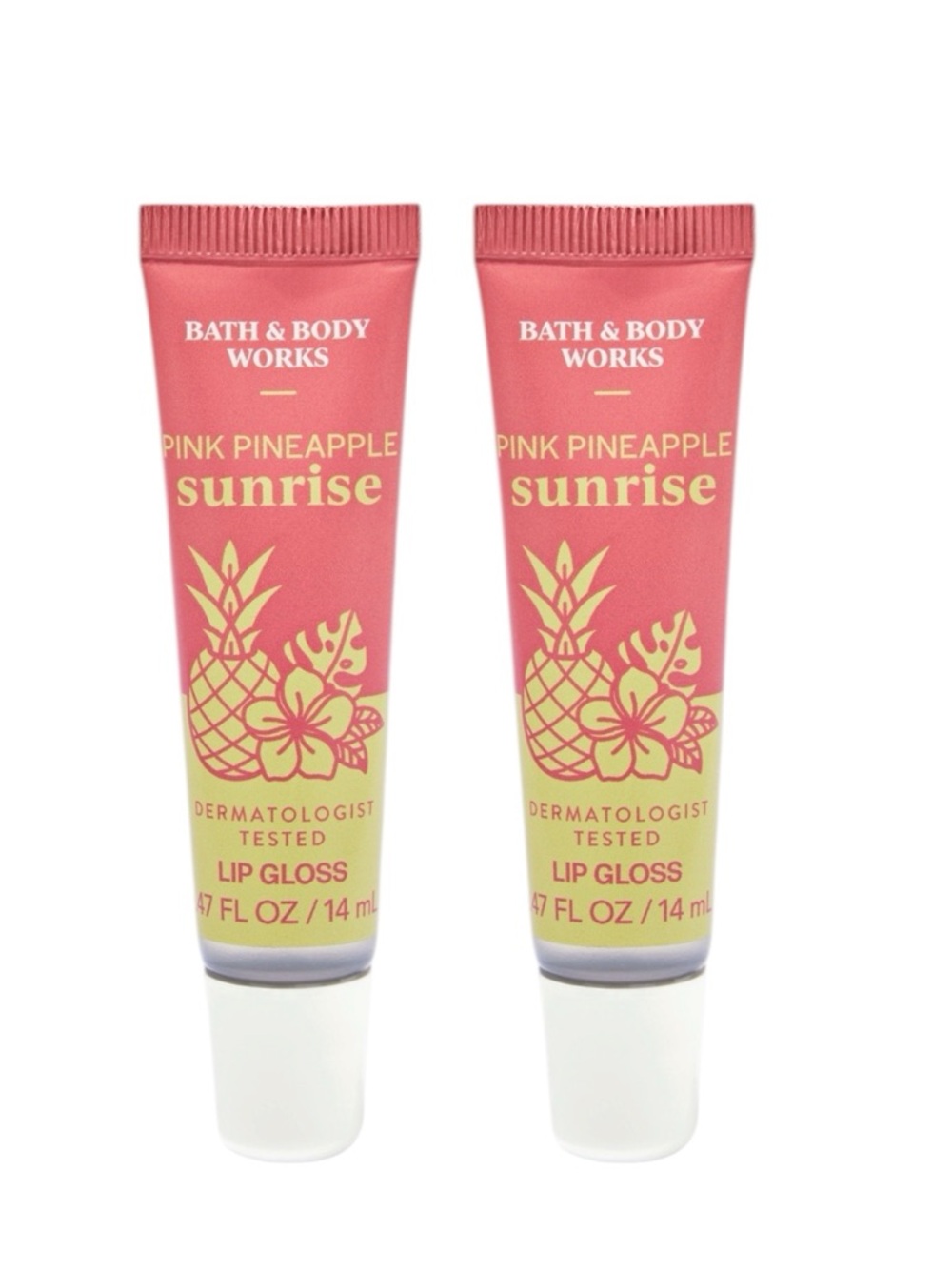 2-Piece Bath & Body Works PINK PINEAPPLE SUNRISE Lip Gloss